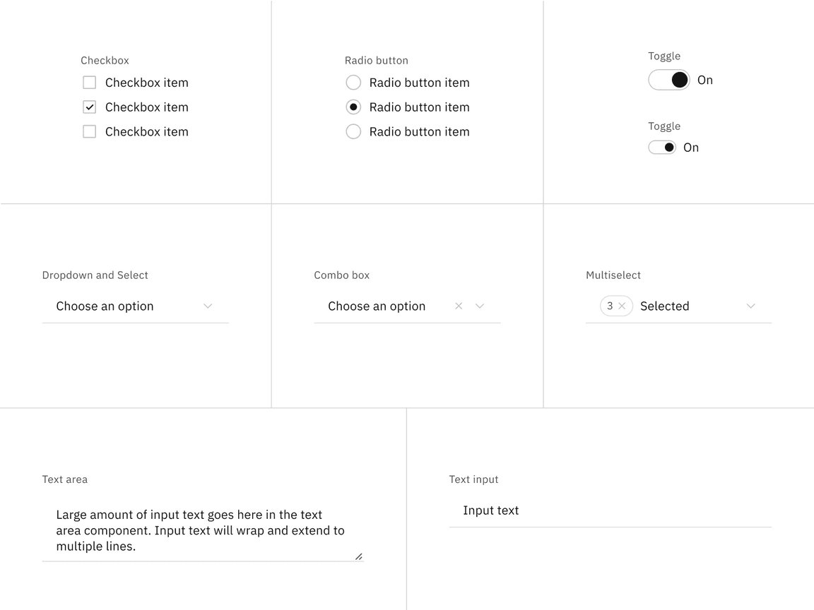 Read-only states for selection controls.